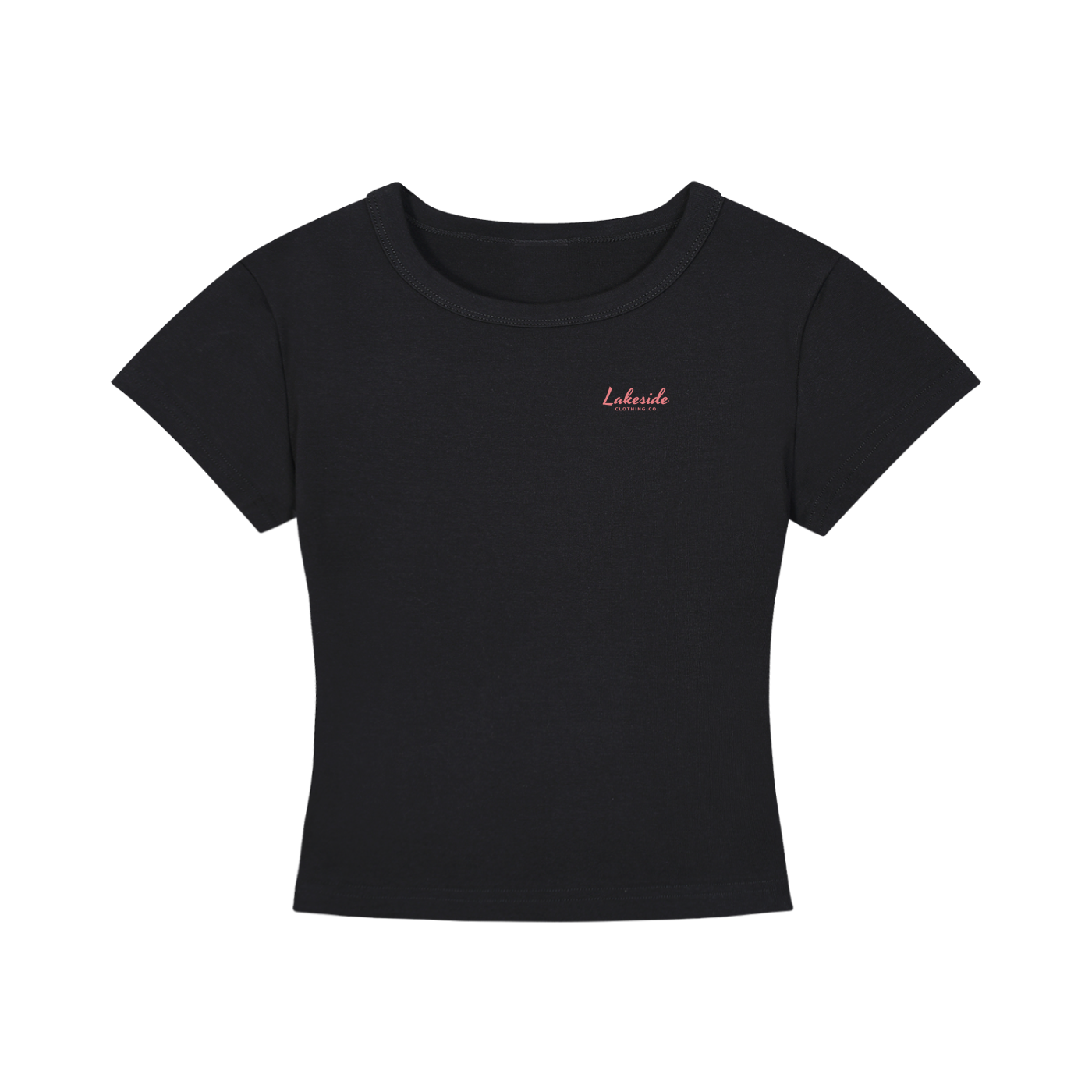 CATCH HER VIBE Cropped Tee - Black