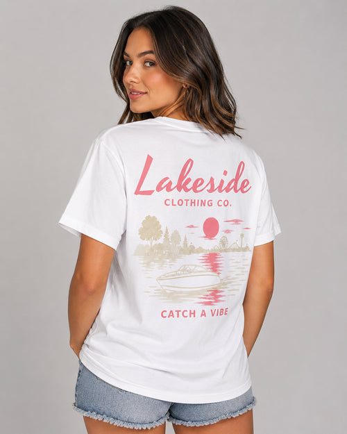 Catch a Vibe Tee - White