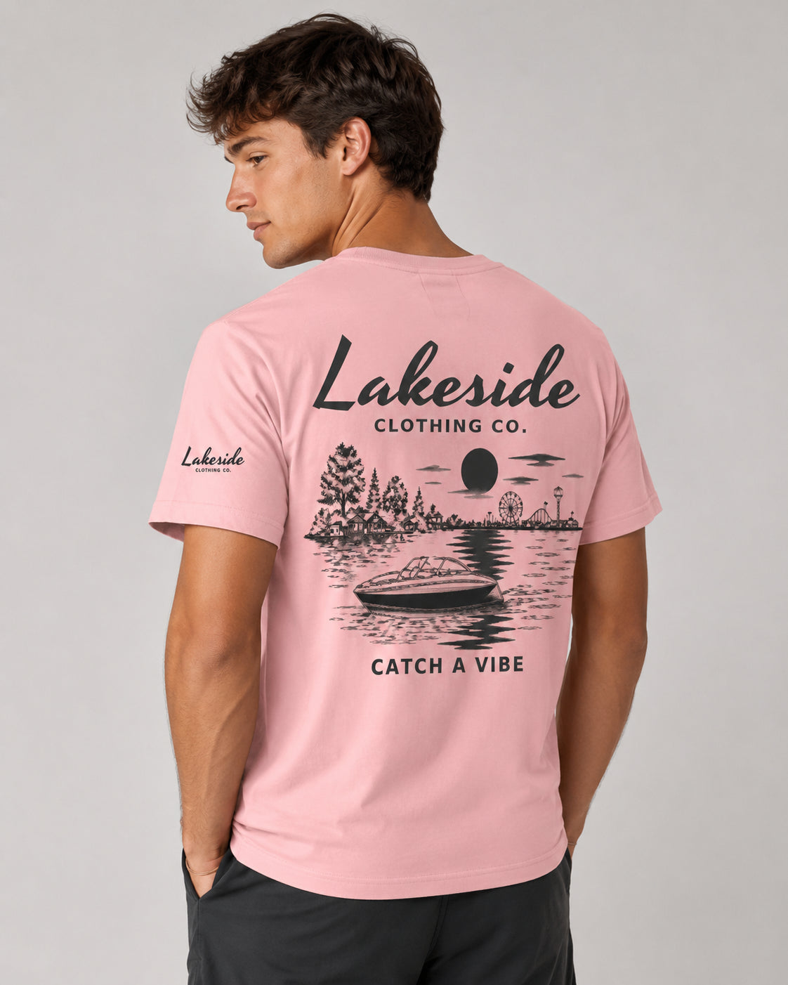 Catch a Vibe Tee - Pink