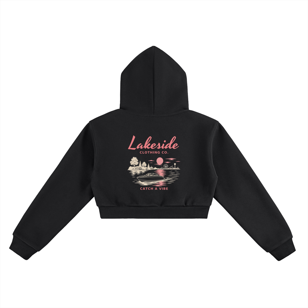 CATCH HER VIBE - Cropped Hoodie