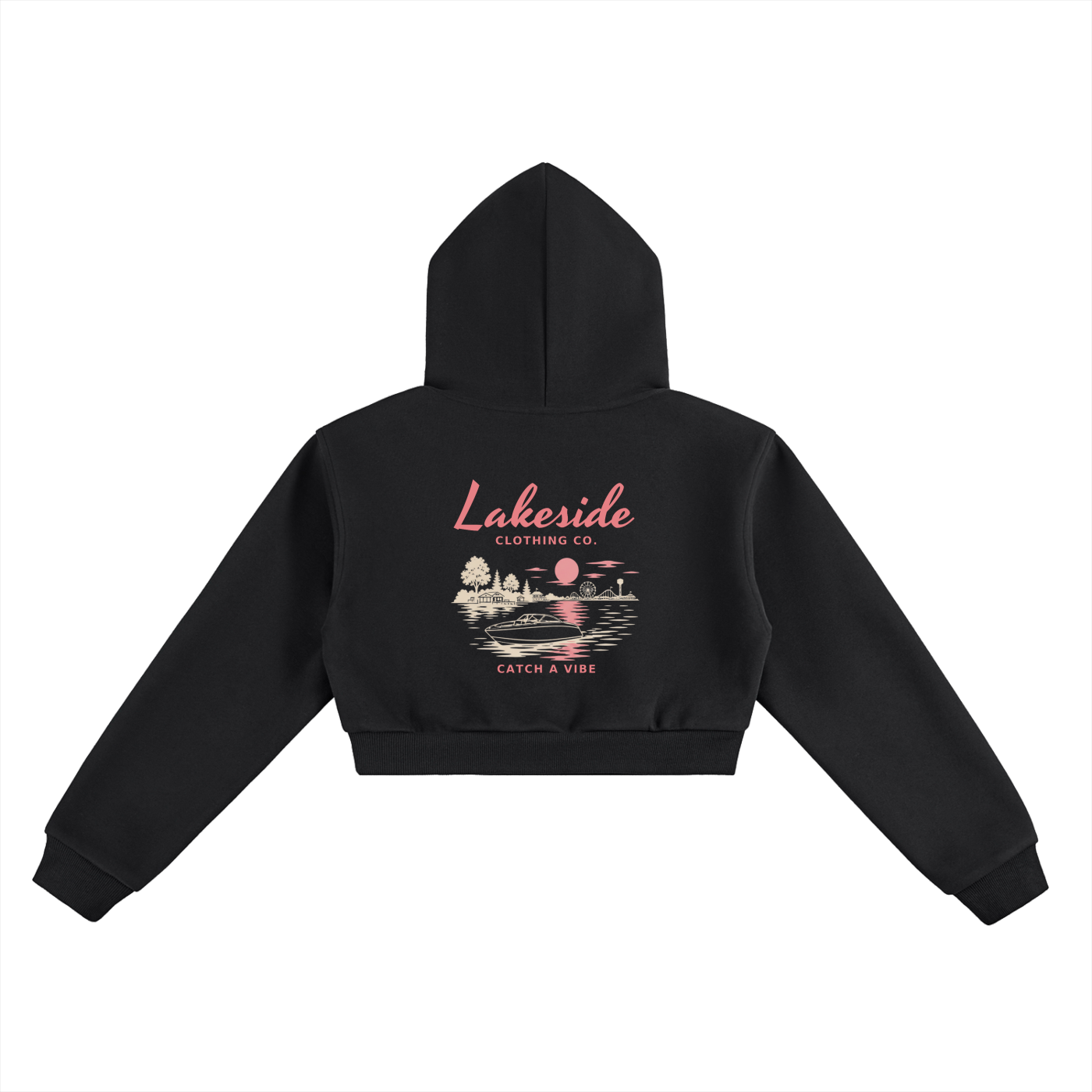 CATCH HER VIBE - Cropped Hoodie